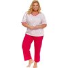DÁMSKÉ BÍLO-RŮŽOVÉ PYŽAMO S DECENTNÍM VZOREM (Velikost L)