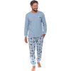 SVĚTLE MODRÉ PYŽAMO S POTISKEM LENOCHODŮ (Velikost XL)