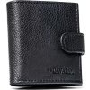 4U CAVALDI ČERNÁ PENĚŽENKA SE ZAPÍNÁNÍM NA PATENTKU B054 (Velikost ONE SIZE)