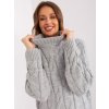 ŠEDÉ DÁMSKÉ PLETENÉ MINI ŠATY (Velikost ONE SIZE)