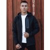 TMAVĚ MODRÁ STYLOVÁ PÁNSKÁ SOFTSHELLOVÁ BUNDA (Velikost M)