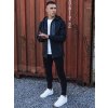 TMAVĚ MODRÁ STYLOVÁ PÁNSKÁ SOFTSHELLOVÁ BUNDA (Velikost M)