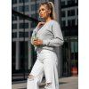 SVĚTLE ŠEDÁ DÁMSKÁ BASIC MIKINA GLAMFLAIR (Velikost S)