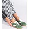 TMAVĚ ZELENÉ KOŽENÉ DÁMSKÉ SNEAKERSY (Velikost 36)