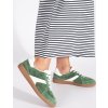 TMAVĚ ZELENÉ KOŽENÉ DÁMSKÉ SNEAKERSY (Velikost 36)