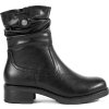 ČERNÉ KOŽENÉ ZATEPLENÉ DÁMSKÉ KOTNÍKOVÉ BOTY SERGIO LEONE, PODPATEK 3,5 CM (Velikost 36)