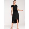 DÁMSKÉ ČERNÉ LEŽÉRNÍ VISKÓZOVÉ ŠATY (Velikost S)