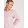 DÁMSKÝ SVĚTLE RŮŽOVÝ ASYMETRICKÝ SVETR (Velikost M)