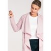 SVĚTLE RŮŽOVÝ DÁMSKÝ PLETENÝ KARDIGAN (Velikost S)