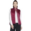 TMAVĚ RŮŽOVÁ DÁMSKÁ VESTA SKECHERS GO SHIELD SHINE VEST (Velikost L)