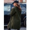 DÁMSKÝ TMAVĚ ZELENÝ OVERSIZE KABÁT LINNORE (Velikost ONE SIZE)