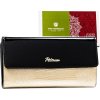 ELEGANTNÍ ČERNO-ZLATÁ DÁMSKÁ PENĚŽENKA S KLOPOU NA PATENT PETERSON Y705 (Velikost ONE SIZE)