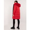 ČERVENÁ ZIMNÍ BUNDA S PATENTKAMI NA BOCÍCH (Velikost S)