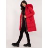 ČERVENÁ ZIMNÍ BUNDA S PATENTKAMI NA BOCÍCH (Velikost S)