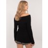 ČERNÝ DÁMSKÝ SVETR S ODHALENÝMI RAMENY (Velikost ONE SIZE)
