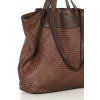 MARCO MAZZINI HNĚDÁ PLETENÁ SHOPPER BAG (Velikost ONE SIZE)