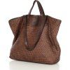 MARCO MAZZINI HNĚDÁ PLETENÁ SHOPPER BAG (Velikost ONE SIZE)