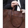 MARCO MAZZINI HNĚDÁ PLETENÁ SHOPPER BAG (Velikost ONE SIZE)