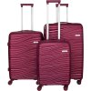 BURGUNDY 3DÍLNÁ SADA KUFRŮ PETERSON (Velikost sada kufrů)