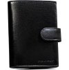 VERTIKÁLNÍ ČERNÁ PÁNSKÁ PENĚŽENKA SE ZAPÍNÁNÍM ROVICKY L232 (Velikost ONE SIZE)