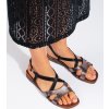 ČERNÉ PLOCHÉ DÁMSKÉ SANDÁLY (Velikost 36)