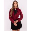 VÍNOVÁ DÁMSKÁ ELEGANTNÍ KOŠILE S OZDOBNÝM ŠÁTKEM (Velikost ONE SIZE)