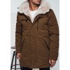 PÁNSKÁ HNĚDÁ ZIMNÍ PARKA S KAPUCÍ (Velikost M/48)