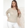 KRÉMOVÝ DÁMSKÝ SVETR LAVIRTA (Velikost ONE SIZE)