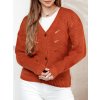 CIHLOVÝ DÁMSKÝ SVETR NA KNOFLÍKY KNITVIA (Velikost ONE SIZE)