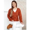 CIHLOVÝ DÁMSKÝ SVETR NA KNOFLÍKY KNITVIA (Velikost ONE SIZE)