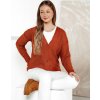 CIHLOVÝ DÁMSKÝ SVETR NA KNOFLÍKY CHICLINE (Velikost ONE SIZE)