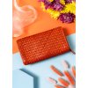 ROVICKY ELEGANTNÍ DÁMSKÁ ORANŽOVÁ PENĚŽENKA S 3D TEXTUROU V303 (Velikost ONE SIZE)