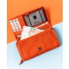 ROVICKY ELEGANTNÍ DÁMSKÁ ORANŽOVÁ PENĚŽENKA S 3D TEXTUROU V303 (Velikost ONE SIZE)