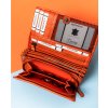ROVICKY ELEGANTNÍ DÁMSKÁ ORANŽOVÁ PENĚŽENKA S 3D TEXTUROU V303 (Velikost ONE SIZE)