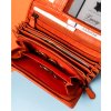 ROVICKY ELEGANTNÍ DÁMSKÁ ORANŽOVÁ PENĚŽENKA S 3D TEXTUROU V303 (Velikost ONE SIZE)