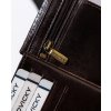 ROVICKY HNĚDÁ PÁNSKÁ KOŽENÁ PENĚŽENKA SE ZAPÍNÁNÍM V314 (Velikost ONE SIZE)