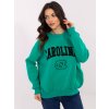 TYRKYSOVÁ DÁMSKÁ OVERSIZE MIKINA BEZ KAPUCE (Velikost ONE SIZE)