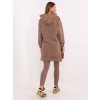 HNĚDÁ DÁMSKÁ SOUPRAVA S DLOUHOU MIKINOU (Velikost ONE SIZE)