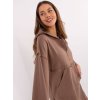 HNĚDÁ DÁMSKÁ SOUPRAVA S DLOUHOU MIKINOU (Velikost ONE SIZE)