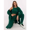TMAVĚ ZELENÁ DÁMSKÁ TŘÍDÍLNÁ SOUPRAVA S MIKINOU NA ZIP (Velikost ONE SIZE)