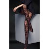 VENEZIANA ČERNÉ PLUS SIZE KRAJKOVANÉ SILONKY FIORI 20 DEN (Velikost XL)