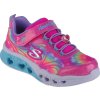 RŮŽOVÉ DÍVČÍ SVÍTÍCÍ TENISKY SKECHERS FLUTTER HEART LIGHTS-GROOVY SWIRL (Velikost 31)