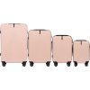 PUDROVÁ 4DÍLNÁ SADA SKOŘEPINOVÝCH KUFRŮ SWAN (Velikost Sada kufrů)