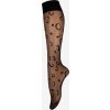ČERNÉ DÁMSKÉ SILONKOVÉ PODKOLENKY S POUTAVÝM VZOREM GATTA TRENDY 20 DEN (Velikost ONE SIZE, Barva černá)