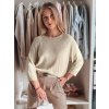 BÉŽOVÝ DÁMSKÝ SVETR S 3/4 RUKÁVY SOFTICAN (Velikost ONE SIZE)