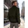 TMAVĚ ZELENÝ PÁNSKÝ BOMBER S KAPSOU NA RUKÁVU (Velikost M)
