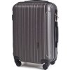 ŠEDÝ SKOŘEPINOVÝ CESTOVNÍ KUFR FLAMINGO VEL. S (Velikost S)