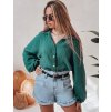 TMAVĚ ZELENÁ OVERSIZE DÁMSKÁ MUŠELÍNOVÁ KOŠILE MUSLINEA (Velikost ONE SIZE)