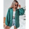 TMAVĚ ZELENÁ OVERSIZE DÁMSKÁ MUŠELÍNOVÁ KOŠILE MUSLINEA (Velikost ONE SIZE)