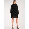 ČERNÉ DÁMSKÉ MINI ŠATY S VISKÓZOVOU PODŠÍVKOU (Velikost S/M)